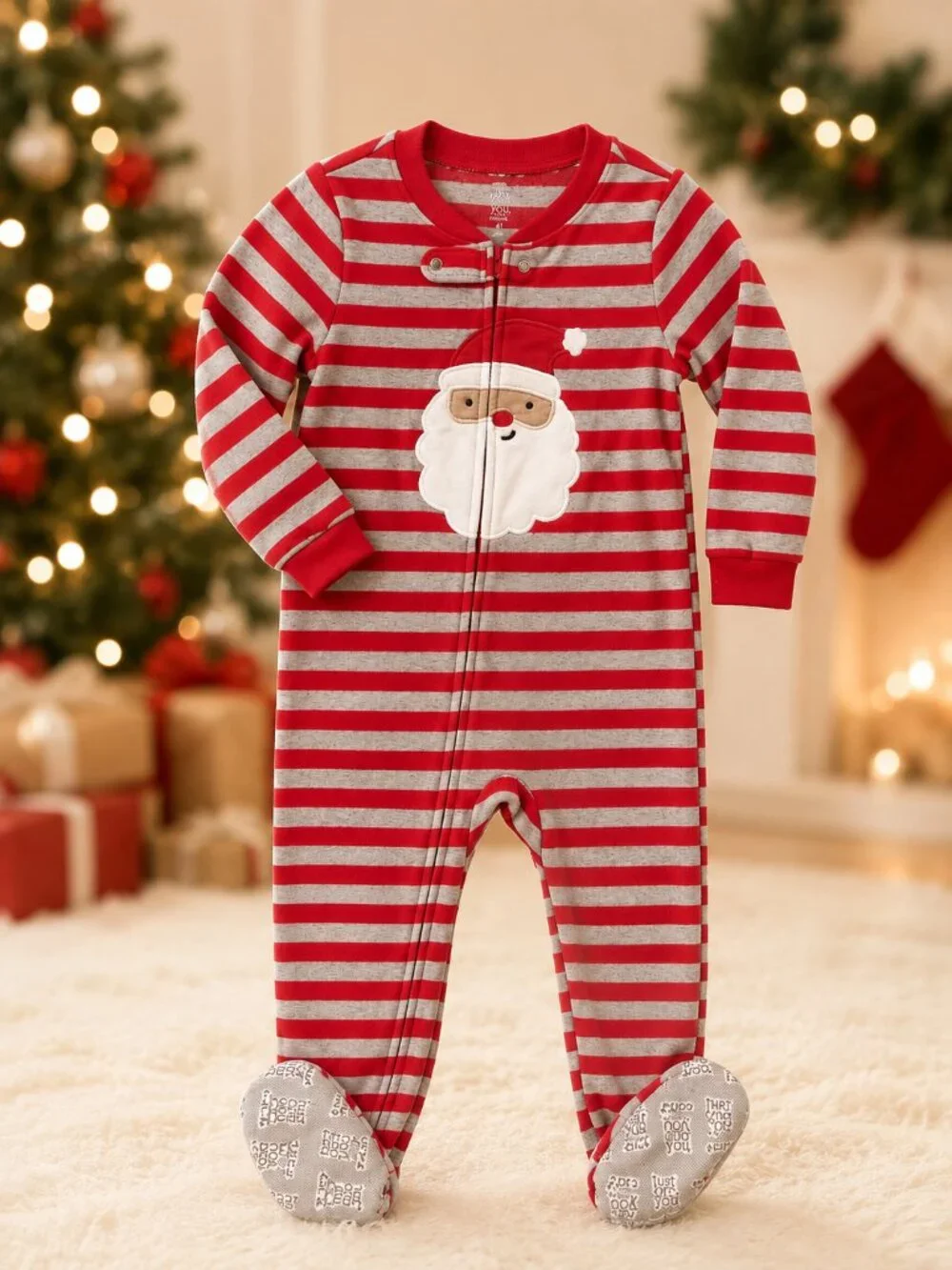 Carter’s Just One You Santa Christmas Footed Pajamas 4T